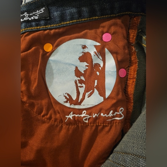 Levi x Andy Warhol Art Inspired Denim Jeans Size 30x34 - Picture 6 of 6